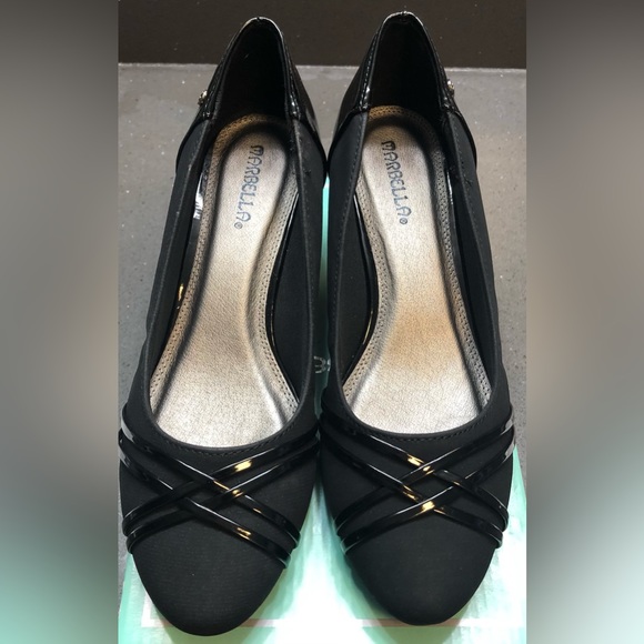 marbella Shoes - Marbella Julia oat wedges, black, 8.5 W